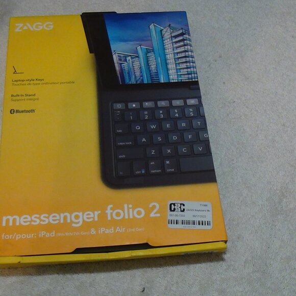 ZAGG Apple iPad 10.2/iPad 10.5" iPad Air 3rd Gen Messenger Folio 2 Keyboard - Picture 3 of 15